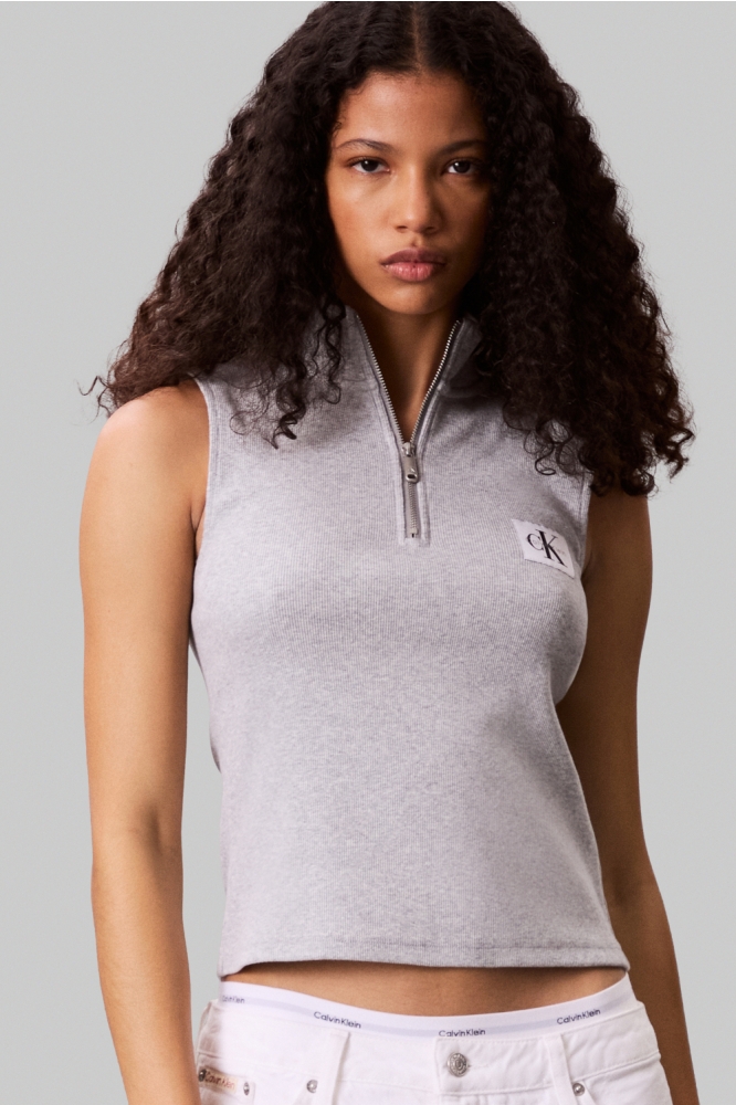 A WOVEN LABEL SL QZ LV047C909G P79 GREY HEATHER